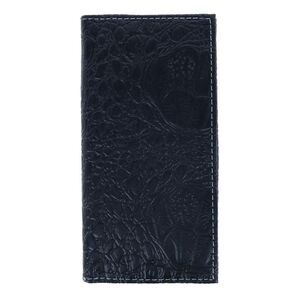 CTM Men's Alligator Print Roper Wallet and Checkbook Holder